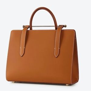 🤎 Strathberry | Bridle Leather Tan Midi Tote ASO Meghan Markle